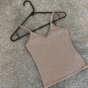 Black & white striped tank top